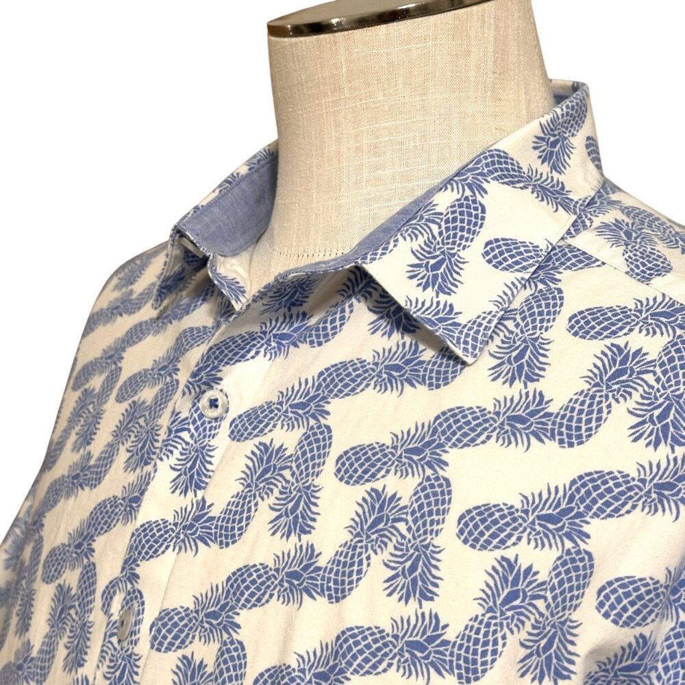 Johnston & Murphy Pineapple Shirt - Size XL - Short Sleeve J&M